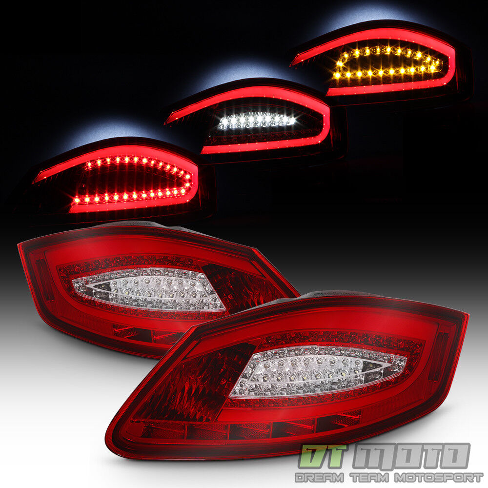 2005-2008 Porsche Boxster 987 06-08 Cayman Red [LED Tube] Tail Lights Lamps Pair