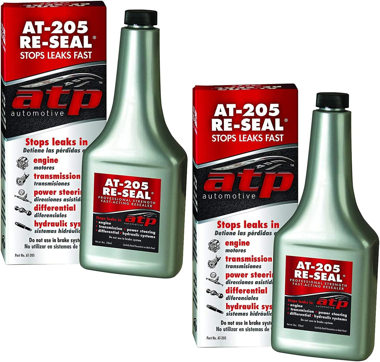 ATP Automotive AT-205 Re-Seal Stops Leaks, 8 Ounce Bottle 2 Pack