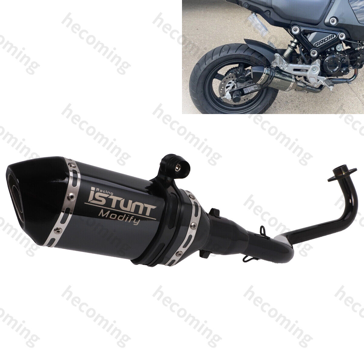 Motorcycle Full Exhaust System Slip on Baffle For Honda Grom msx 125 2013-2024
