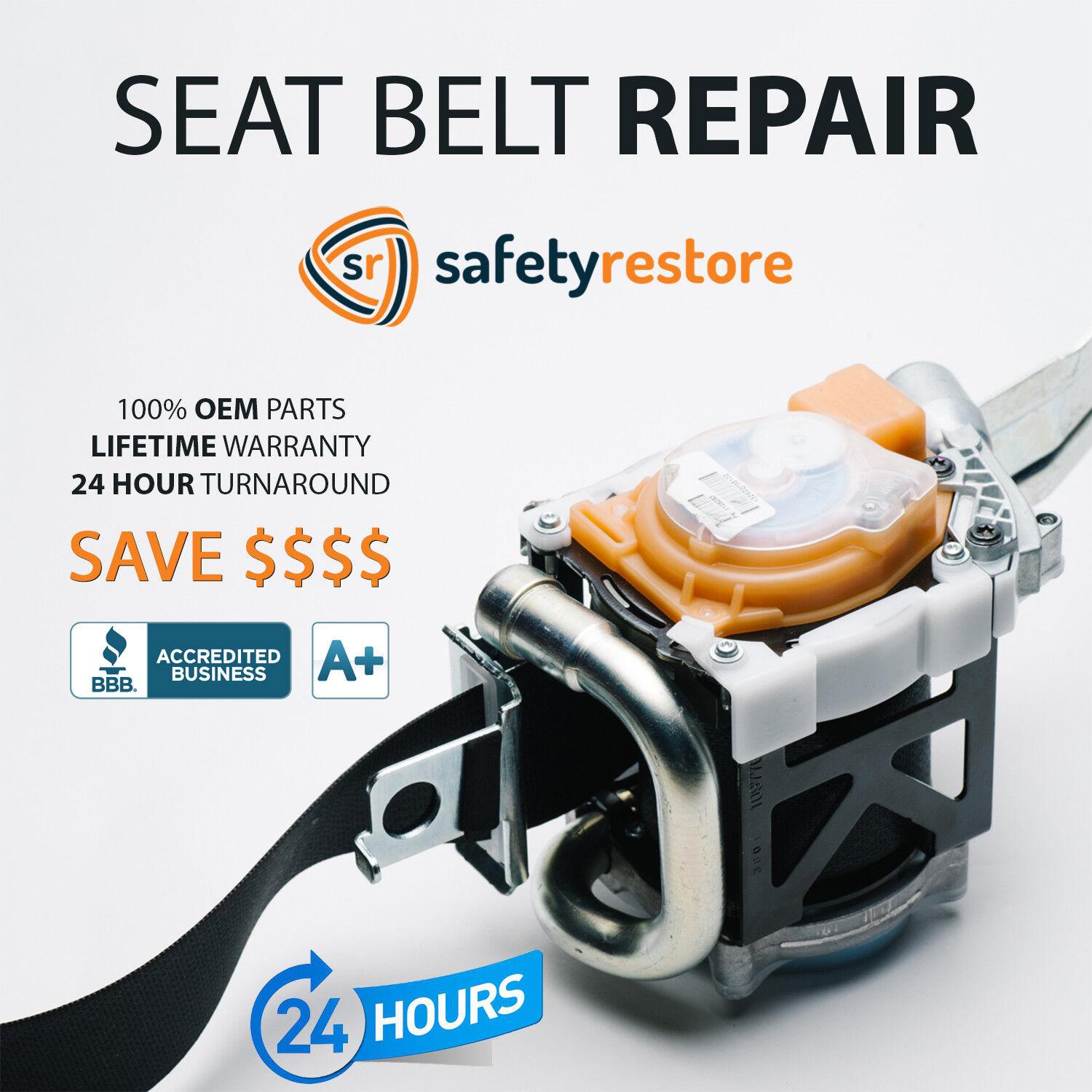 For DUAL STAGE SEAT BELT REPAIR OEM ALL MAKES & MODELS - SAFETY RESTORE