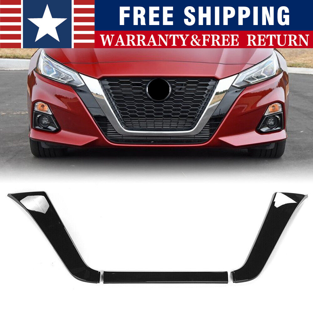Gloss Black Fits Nissan Altima 2019 2020-2021 2022 Front Grille Frame Cover Trim