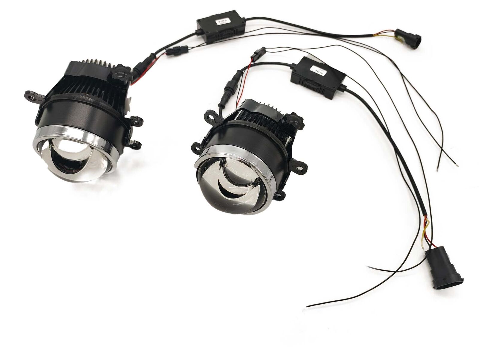 2X Bi LED Fog Lights Hyperboloid Projector Lenses For Renault/Mitsubishi/Subaru