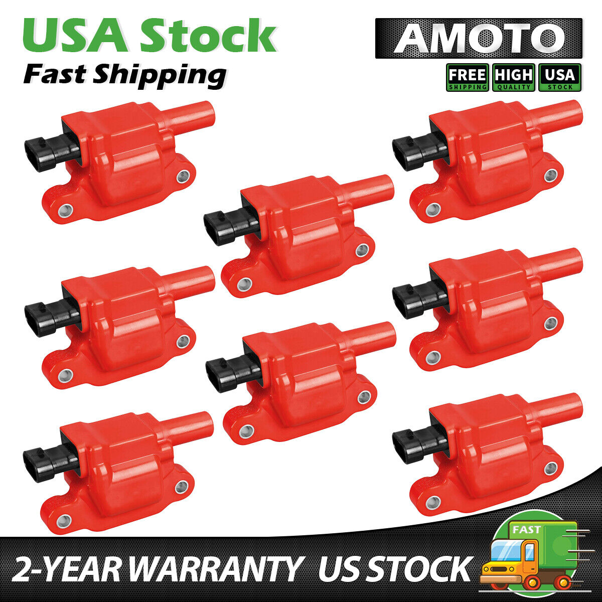 Set of 8 High Performance Ignition Coil For Chevrolet Tahoe Cadillac CTS UF413