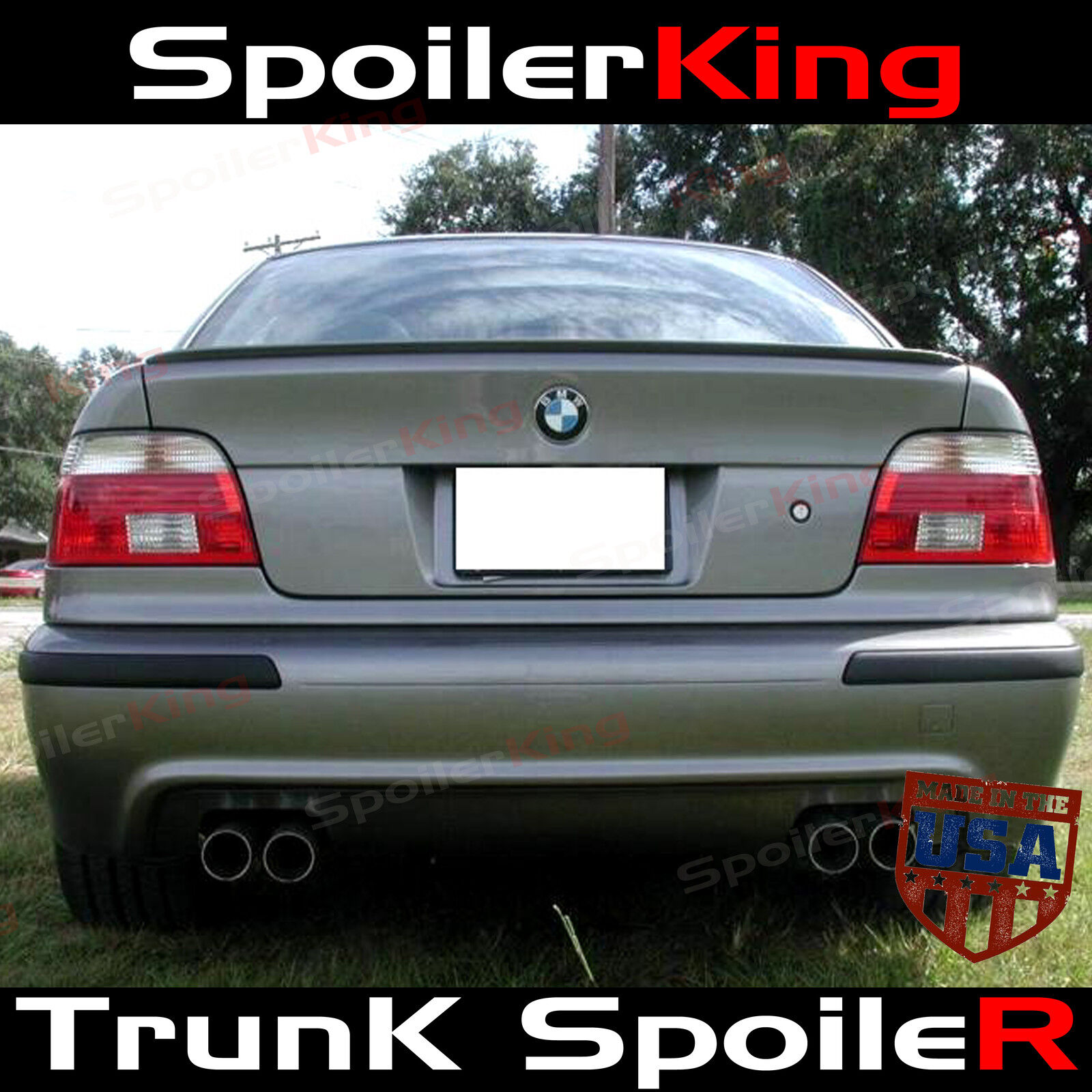 (244L) M style trunk spoiler fits: E39 1997-2003 5 series BMW Rear trunk M5 wing