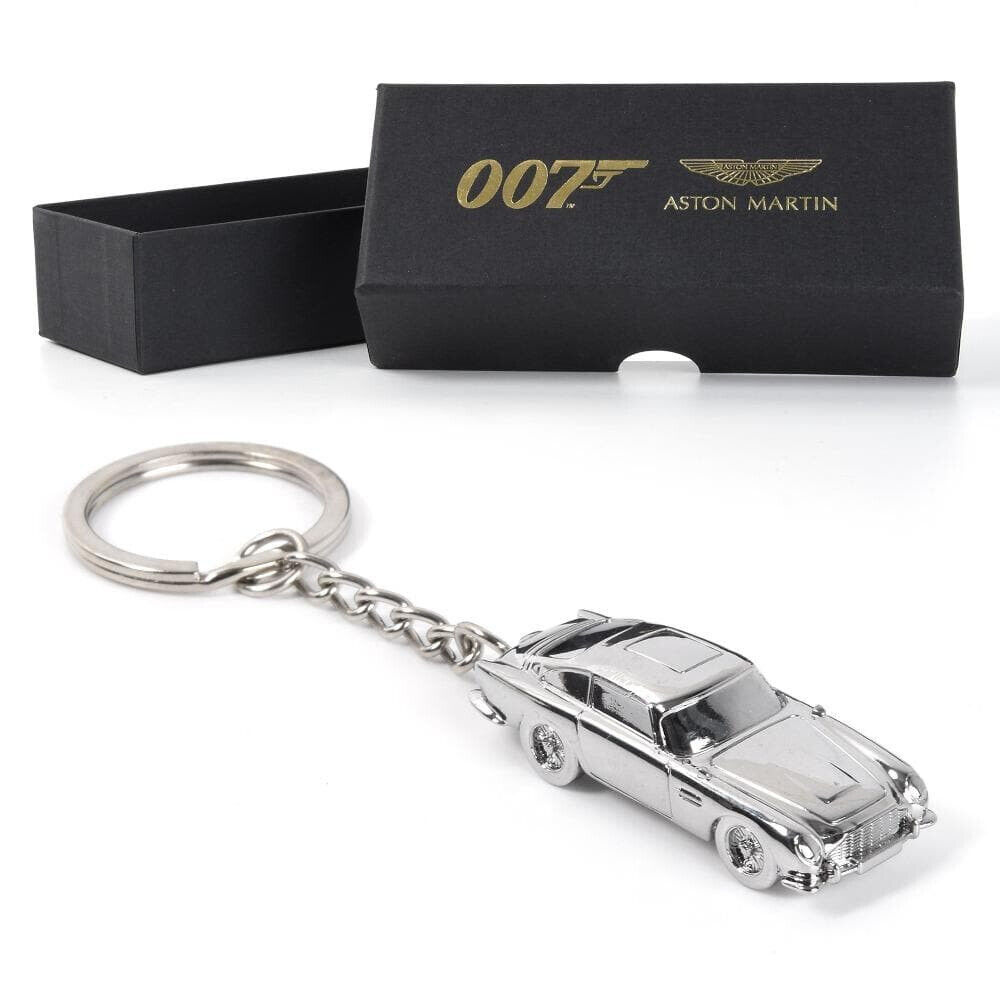 New~ 007 JAMES BOND Aston Martin DB5 Keychain Keyring Silver