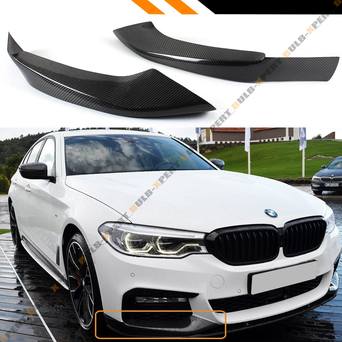 For 17-2020 BMW G30 540i M550i Carbon Fiber M Sport Front Bumper Side Splitters