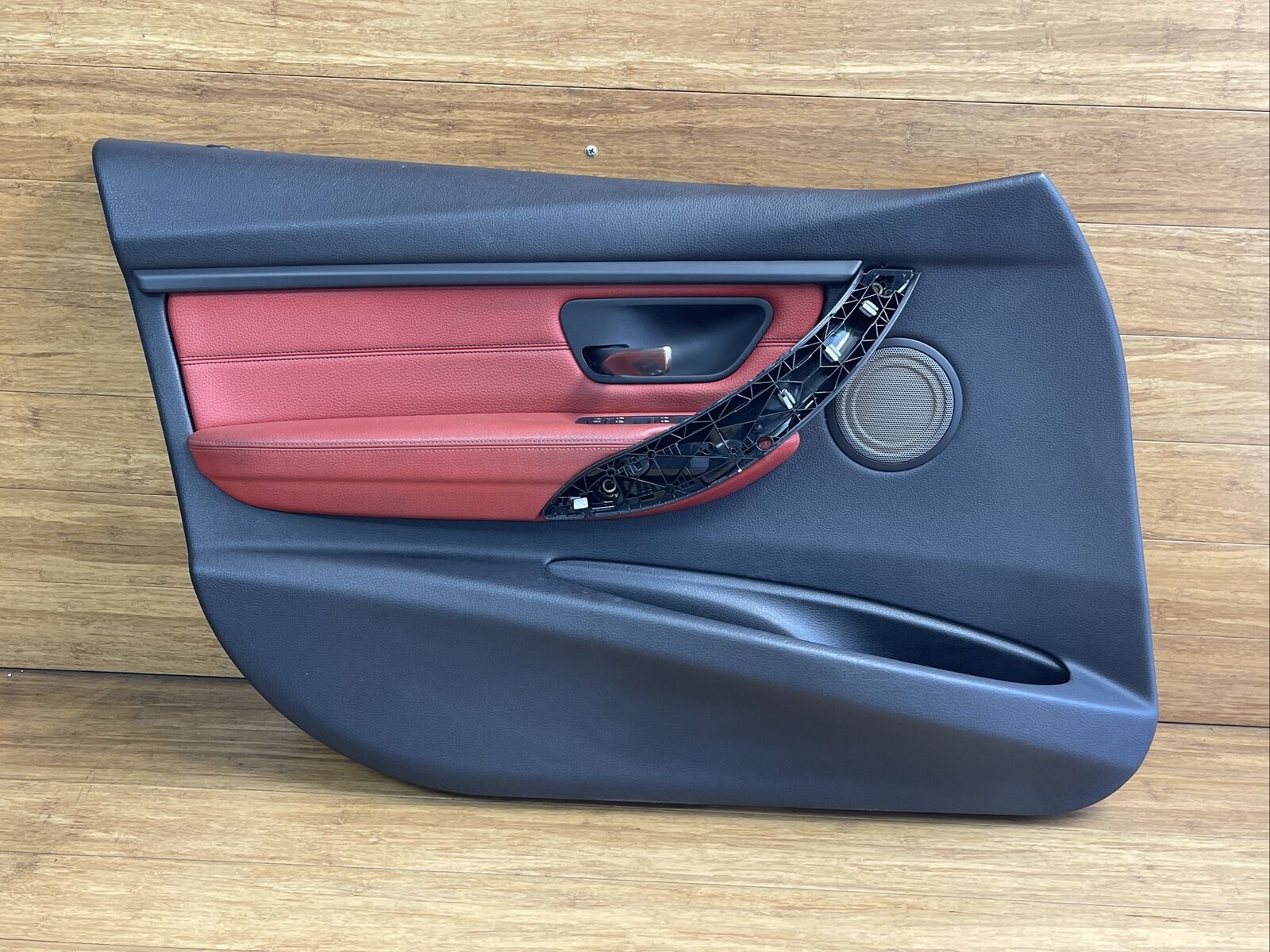 🚘OEM 2012-2018 Bmw F30 3 Red Front Left Interior Door Card Panel Cover Set🔷