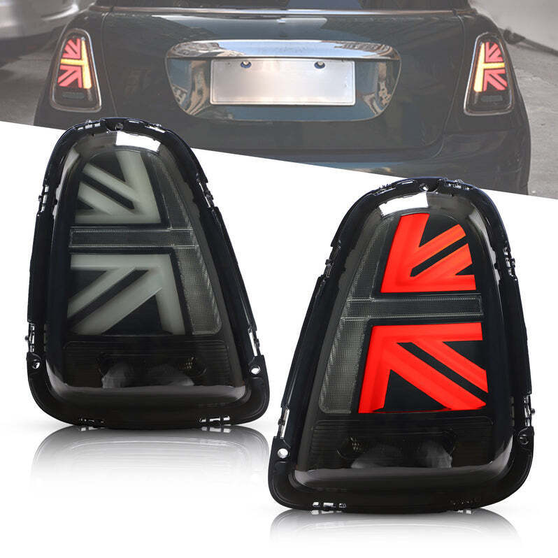 LED Tail Lights For 2007-13 BMW Mini R56 R57 R58 R59 Cooper S Union Jack Lamps