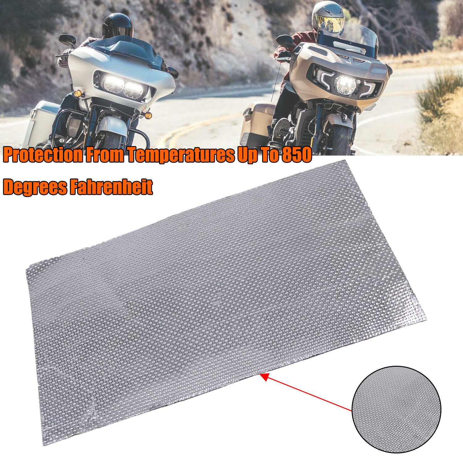 Motorcycle Race Track Fairing Exhaust Engine Heat Shield Self Adhesive Cover