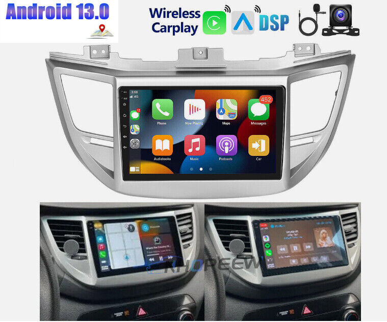 4+64G Android13 Car Stereo for Hyundai Tucson 2015-2019 Radio Apple Carplay 9\'\'