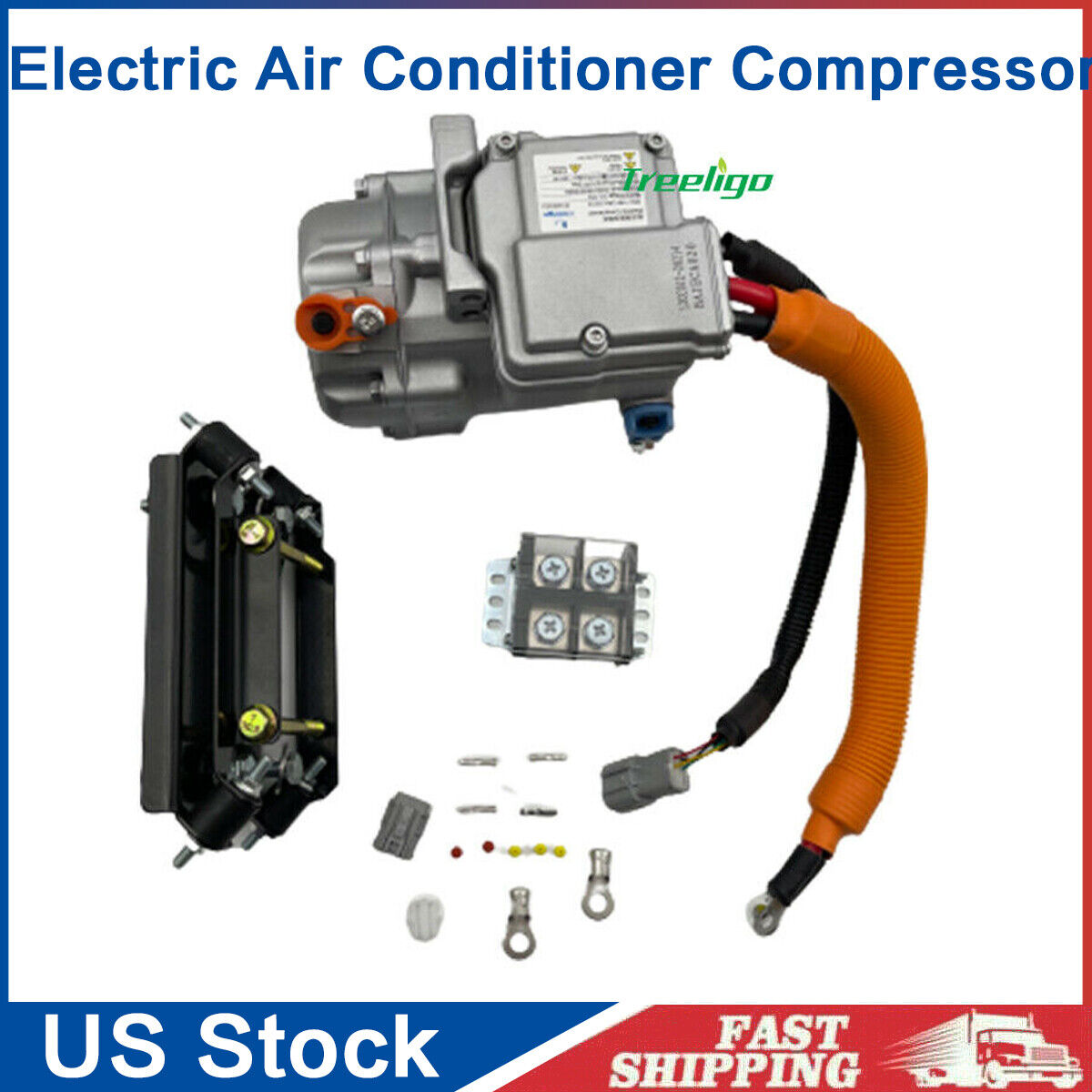 A/C 12V 14CC Electric Compressor Set for Auto DC Air Conditioning Car Truck Bus