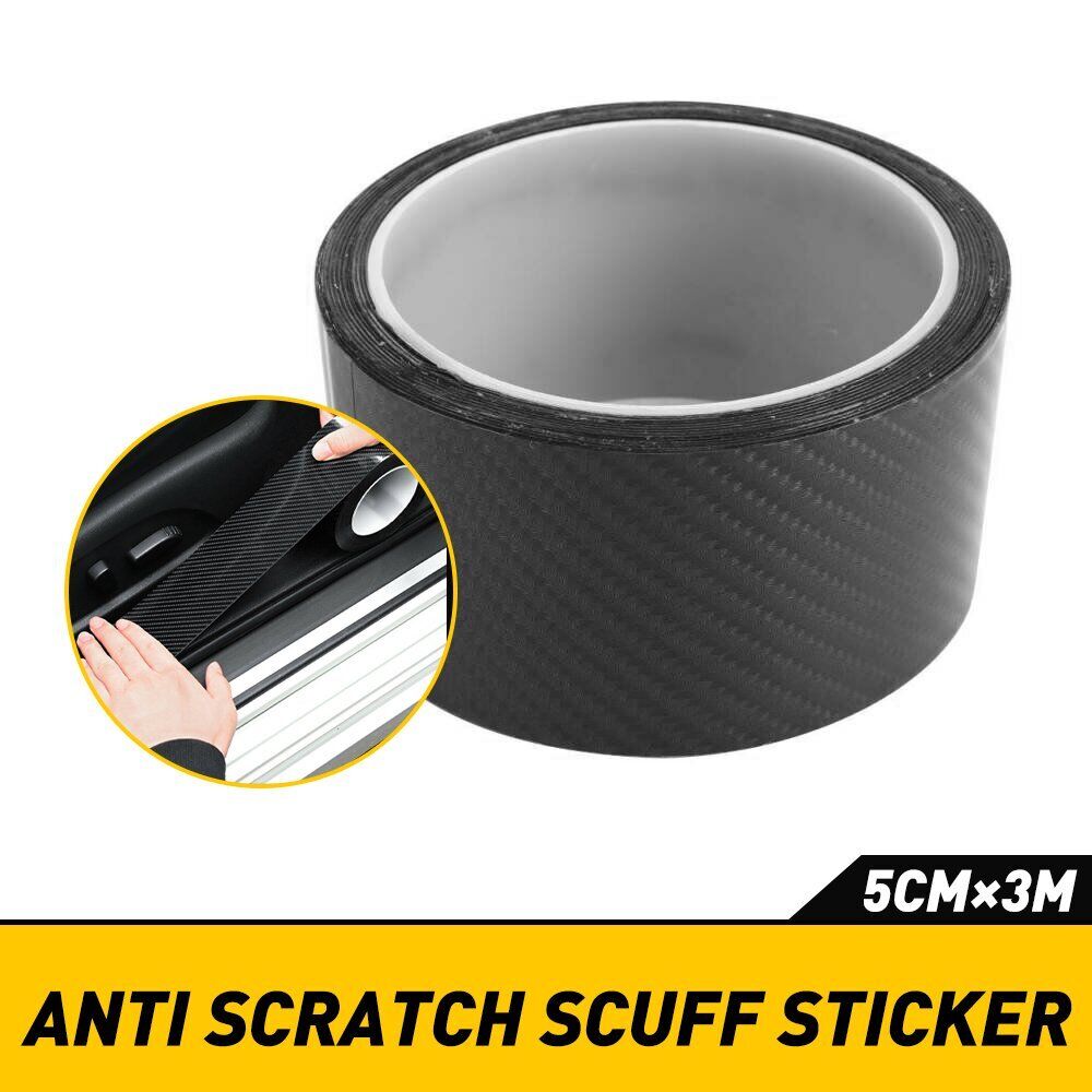 10FT Car Door Protector Sill Scuff Cover Sticker Antiscratch Carbon Fiber Strip