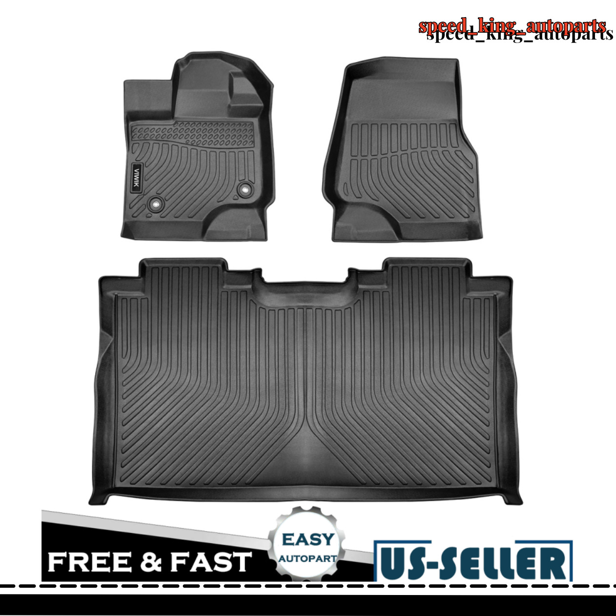 Floor Mats Liners for Ford F-150/F-150 2015-2024 Lightning Super Crew Cab