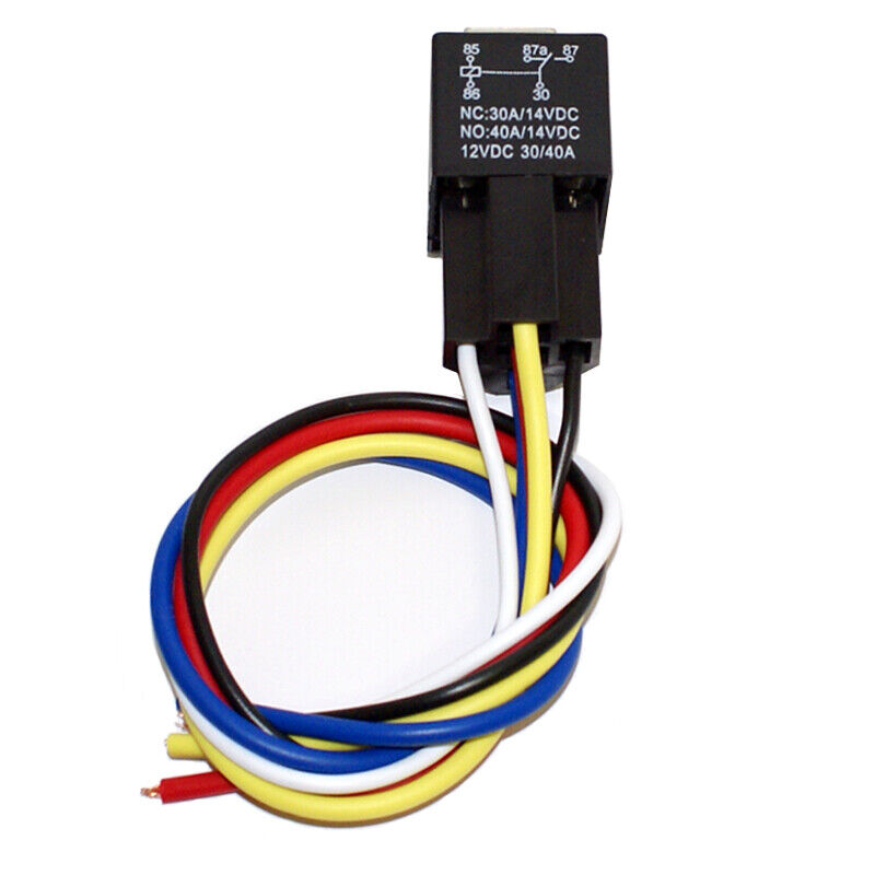 12V/12 Volt 30/40A SPDT 5 Pin Automotive Relay with Wire Socket / Wiring Harness