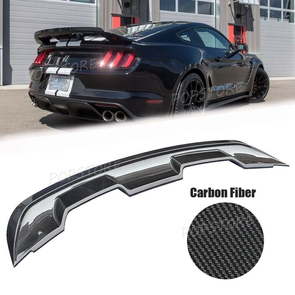 For 15-2022 Ford Mustang GT500 GT350 2-Door Carbon Fiber Rear Trunk Spoiler Wing