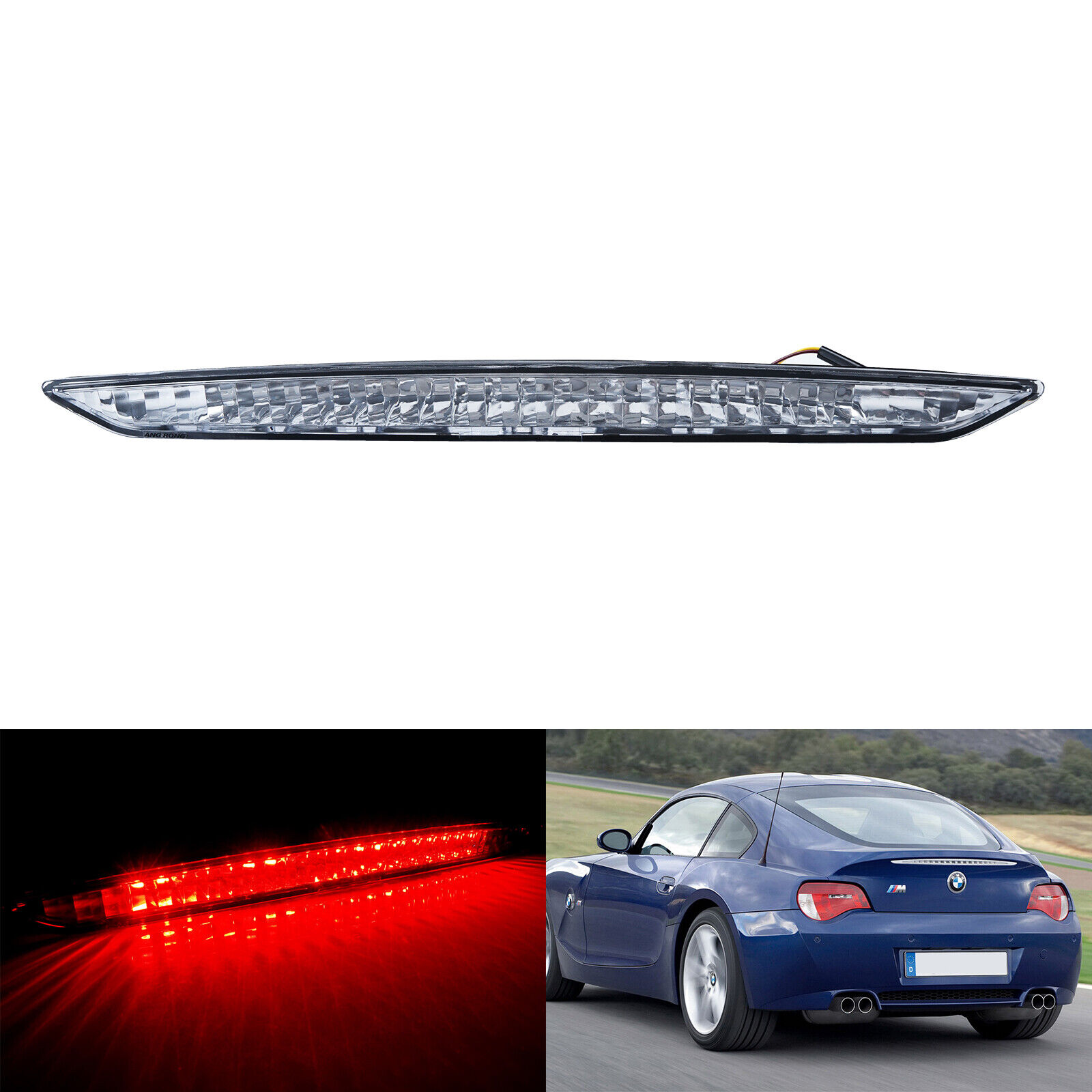 For BMW Z4 E85 02-08 LED Trunk 3rd Third Brake Stop Rear Tail Light Clear Lens
