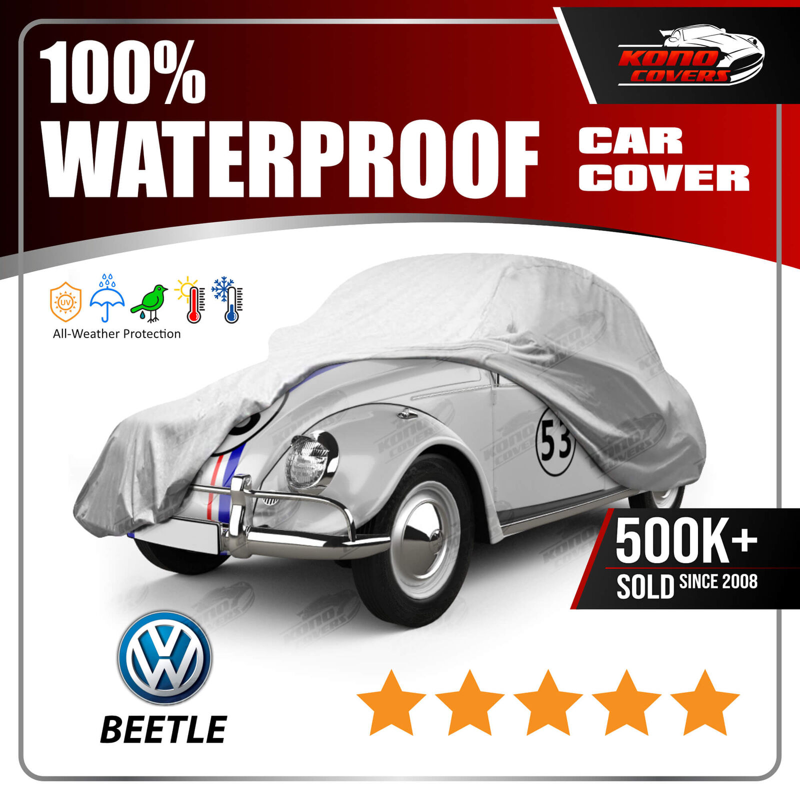 Volkswagen Beetle 6 Layer Car Cover 1958 1959 1960 1961 1962 1963 1964 1965