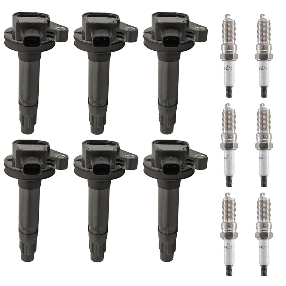 Set of 6pcs Ignition Coils & Spark Plugs for Ford Flex Taurus 3.5L UF553 DG520
