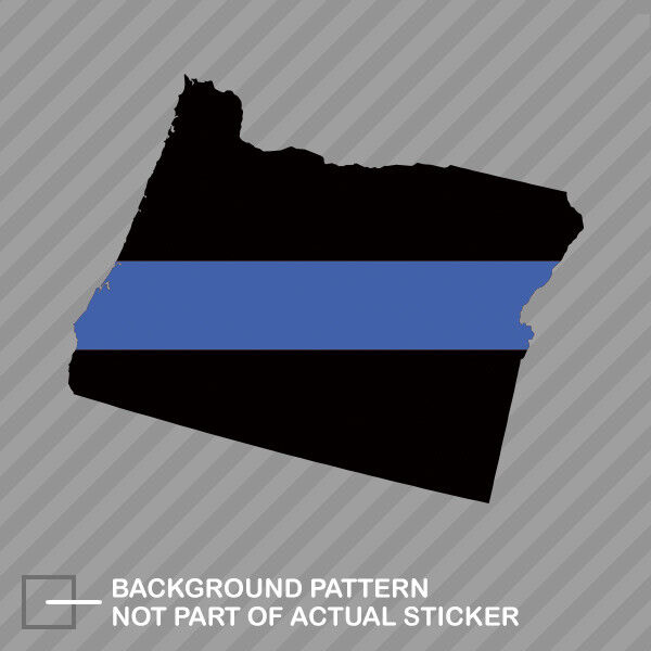 Oregon State Shaped The Thin Blue Line Sticker Decal Vinyl police support OR