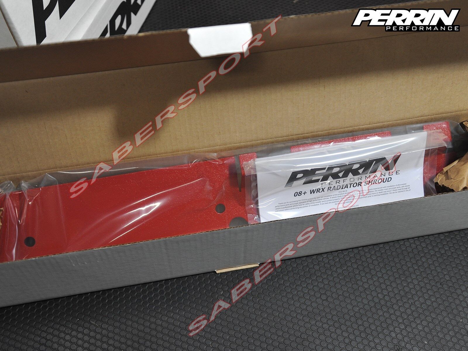 Perrin RED Radiator Shroud Subaru for 2008-2014 Subaru WRX STi / 08-11 Impreza
