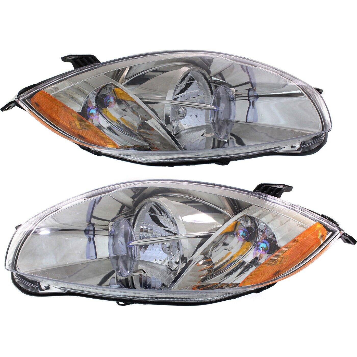 Headlight Assembly Set For 2006-07 Mitsubishi Eclipse Left Right CAPA With Bulb