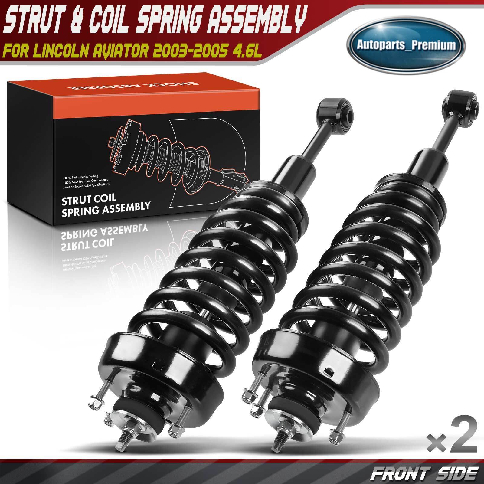 2x Front Strut & Coil Spring Assembly for Lincoln Aviator 2003 2004 2005 4.6L