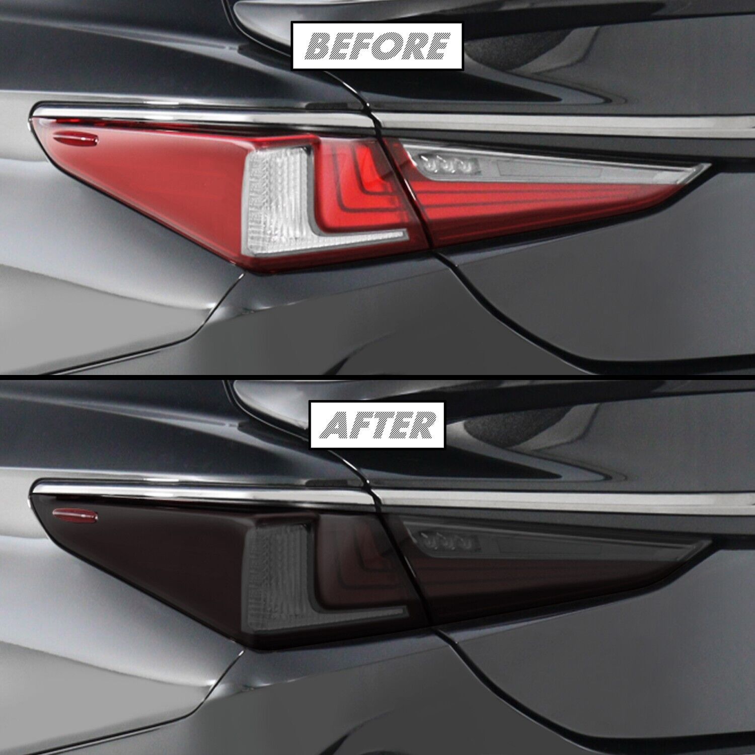 FOR 19-23 Lexus ES Tail Light SMOKE Precut Vinyl Tint Overlays