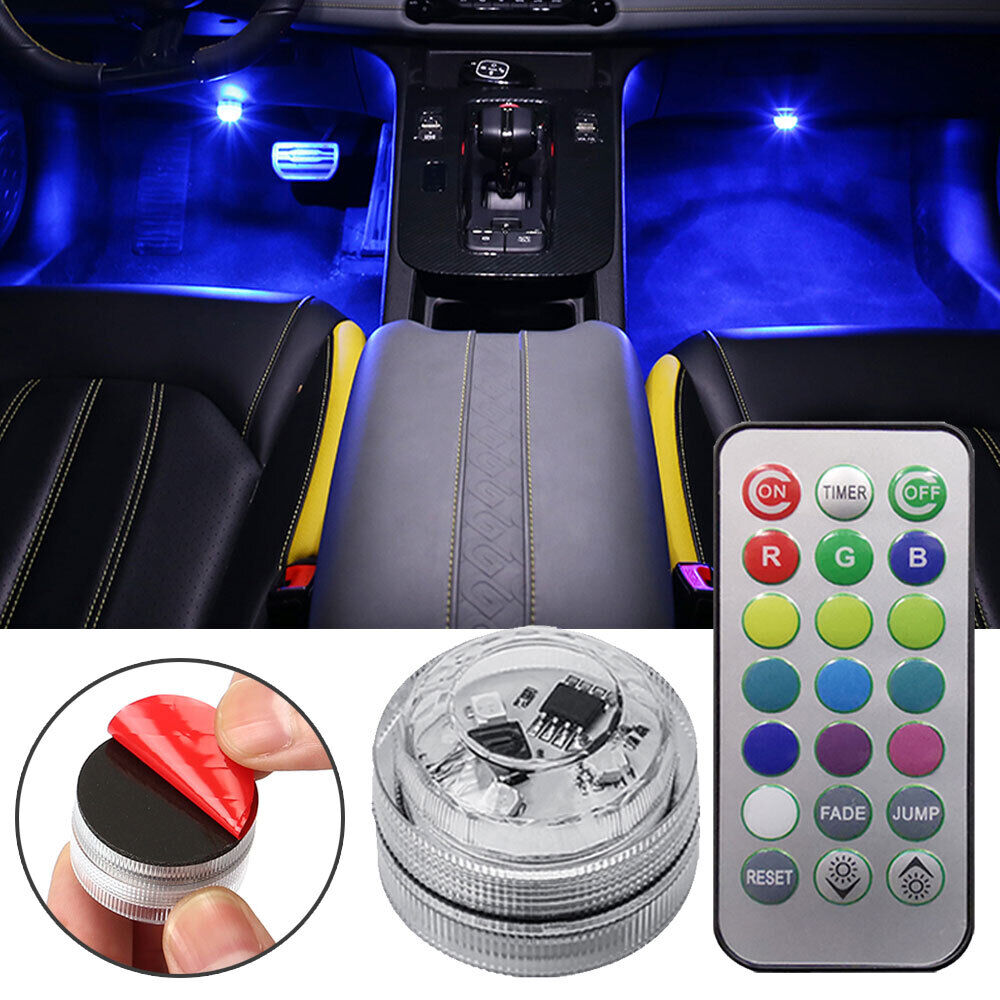 Multicolor LED Lights Car Interior Accessories Atmosphere Lamp + Remote Control
