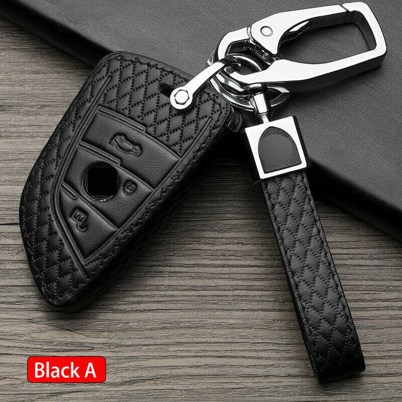 Leather Car Key Fob Shell Case Cover Skin Holder For BMW X1 X2 X3 X4 X5 X6 X7 