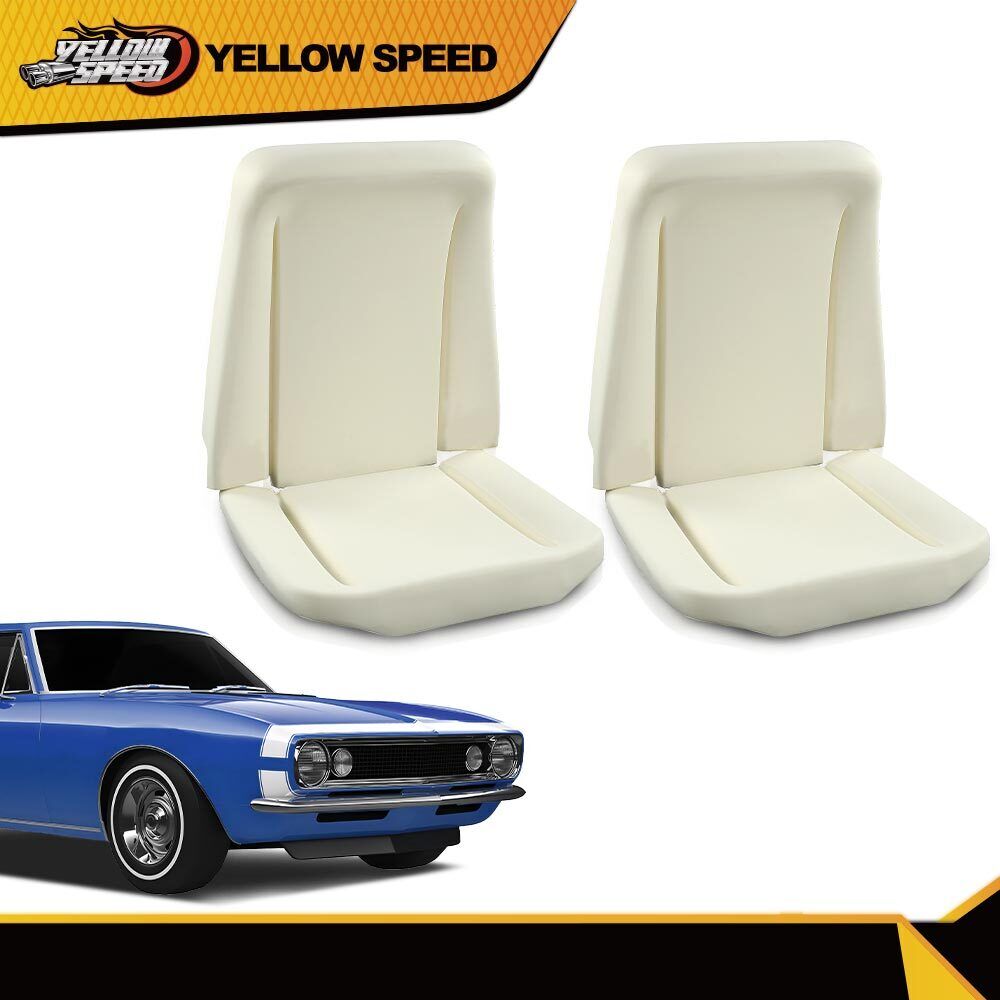 Fit For 1966-1972 GM Front Bucket Seat Foam Bun Cushion Upper & Lower Pair