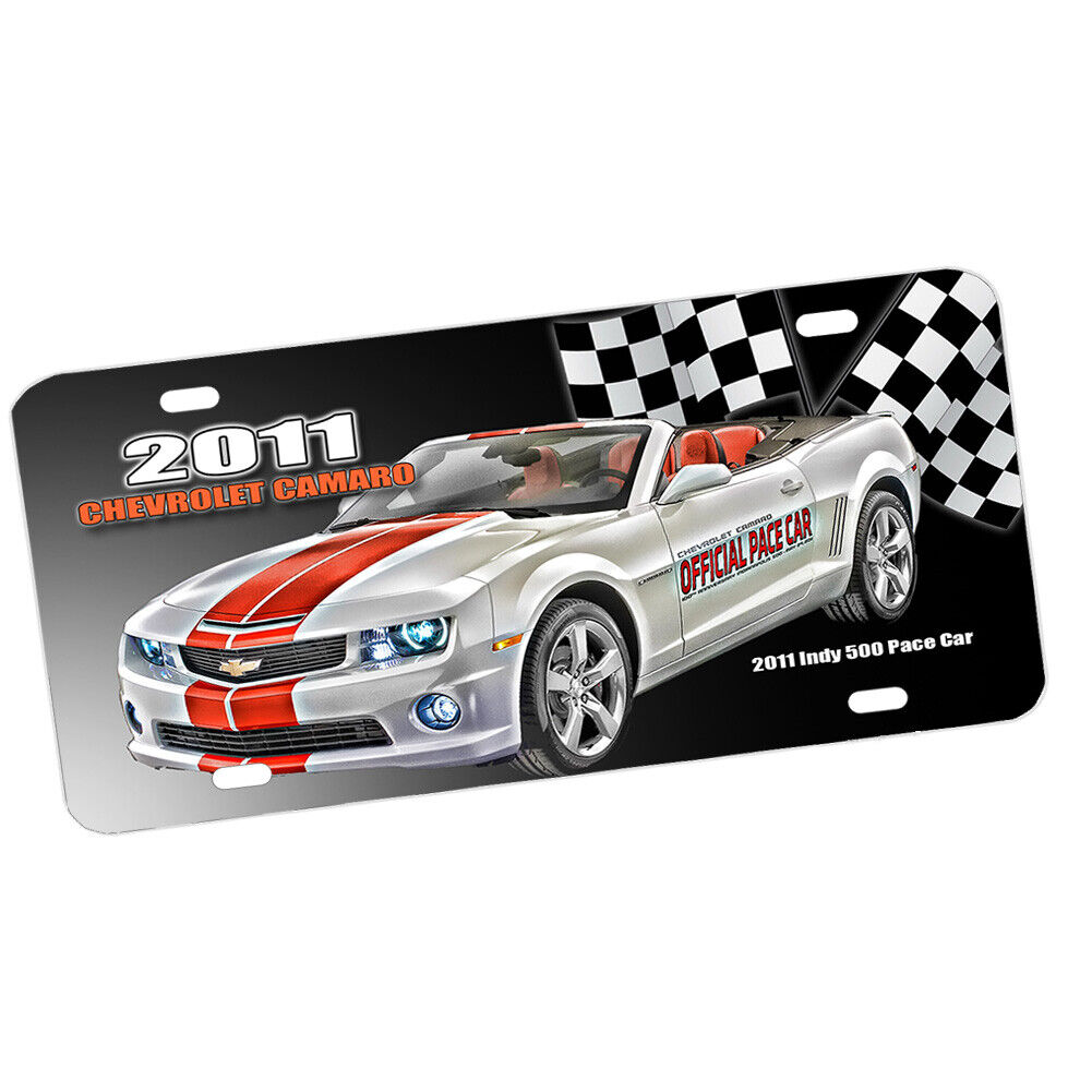 2011 Camaro Indy 500 Pace Car Design Aluminum License Plate