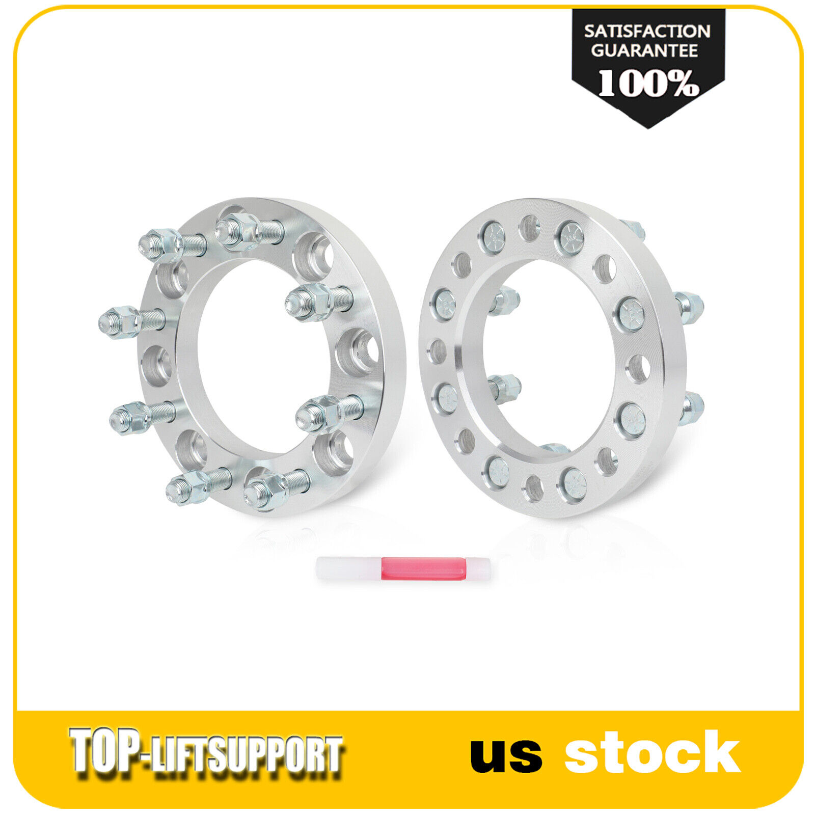 2x 1 Inch 8x6.5 Wheel Spacers 9/16\