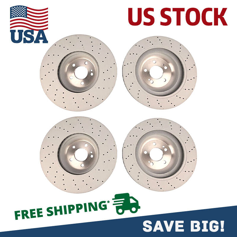 For Mercedes W222 S550 S550e Turbo Set of Front & Rear Brake Disc Rotors