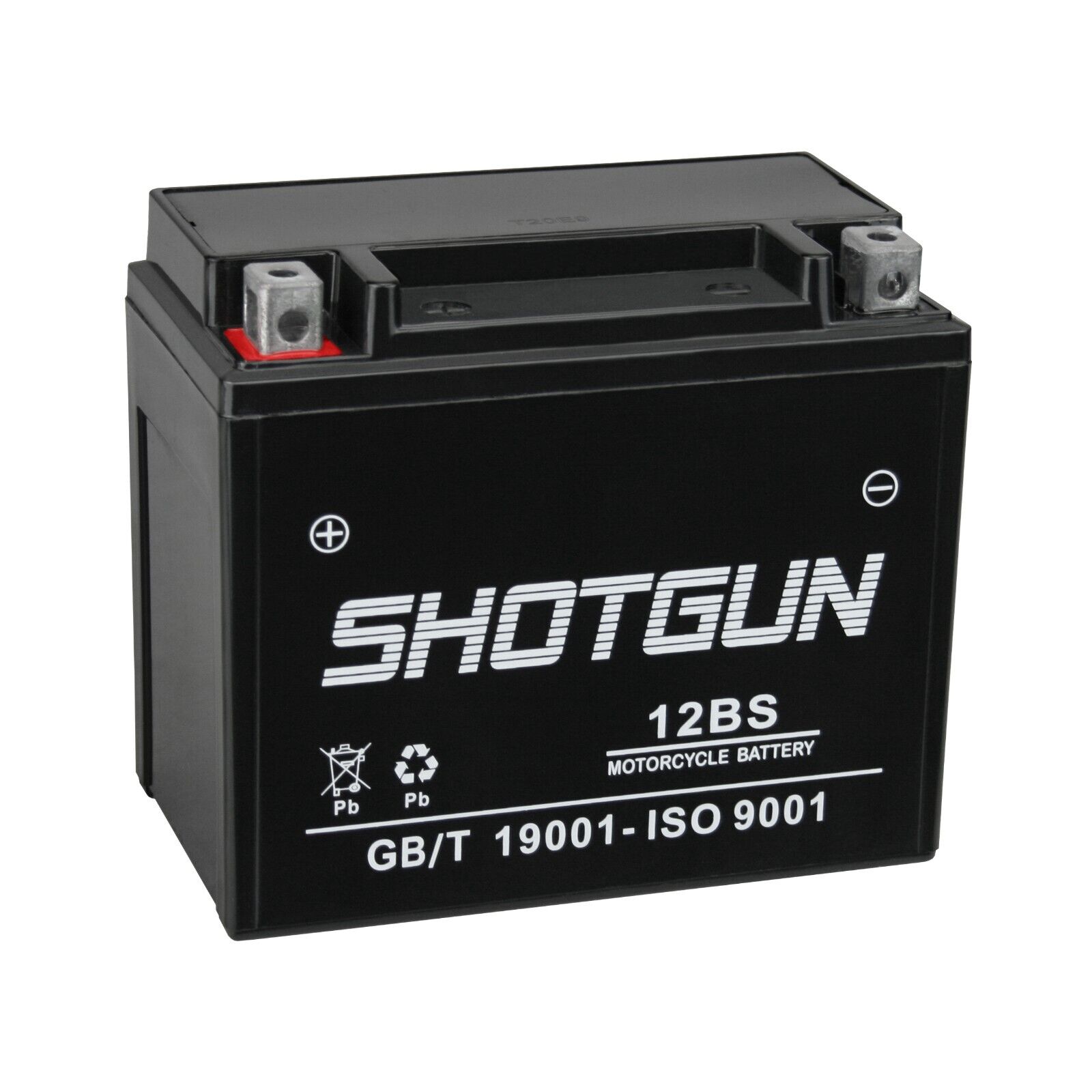Shotgun Replaces YTX12-BS High Performance, Sealed iGel Motorcycle Battery