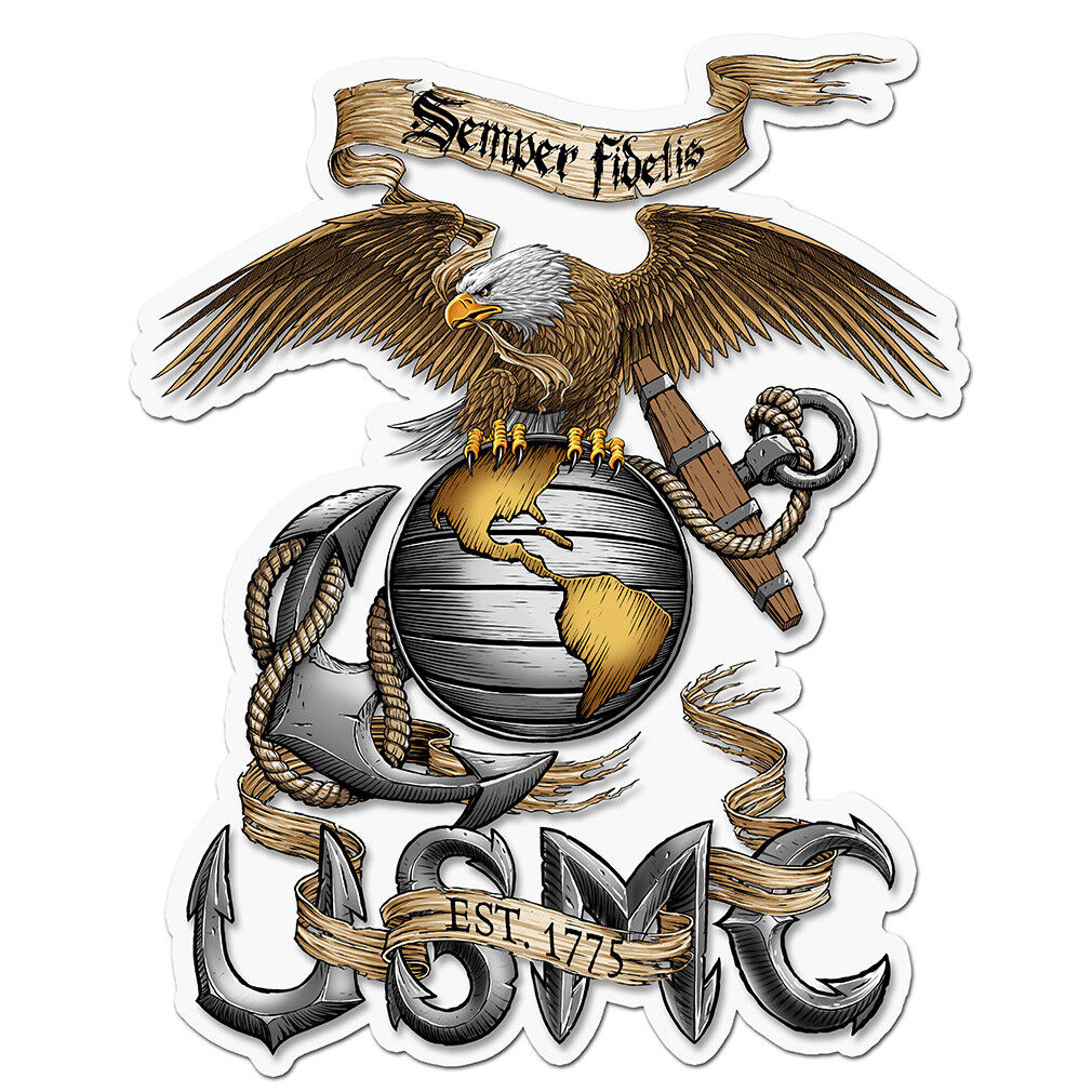 USMC Marine Corps Semper Fidelis Eagle Decal Sticker