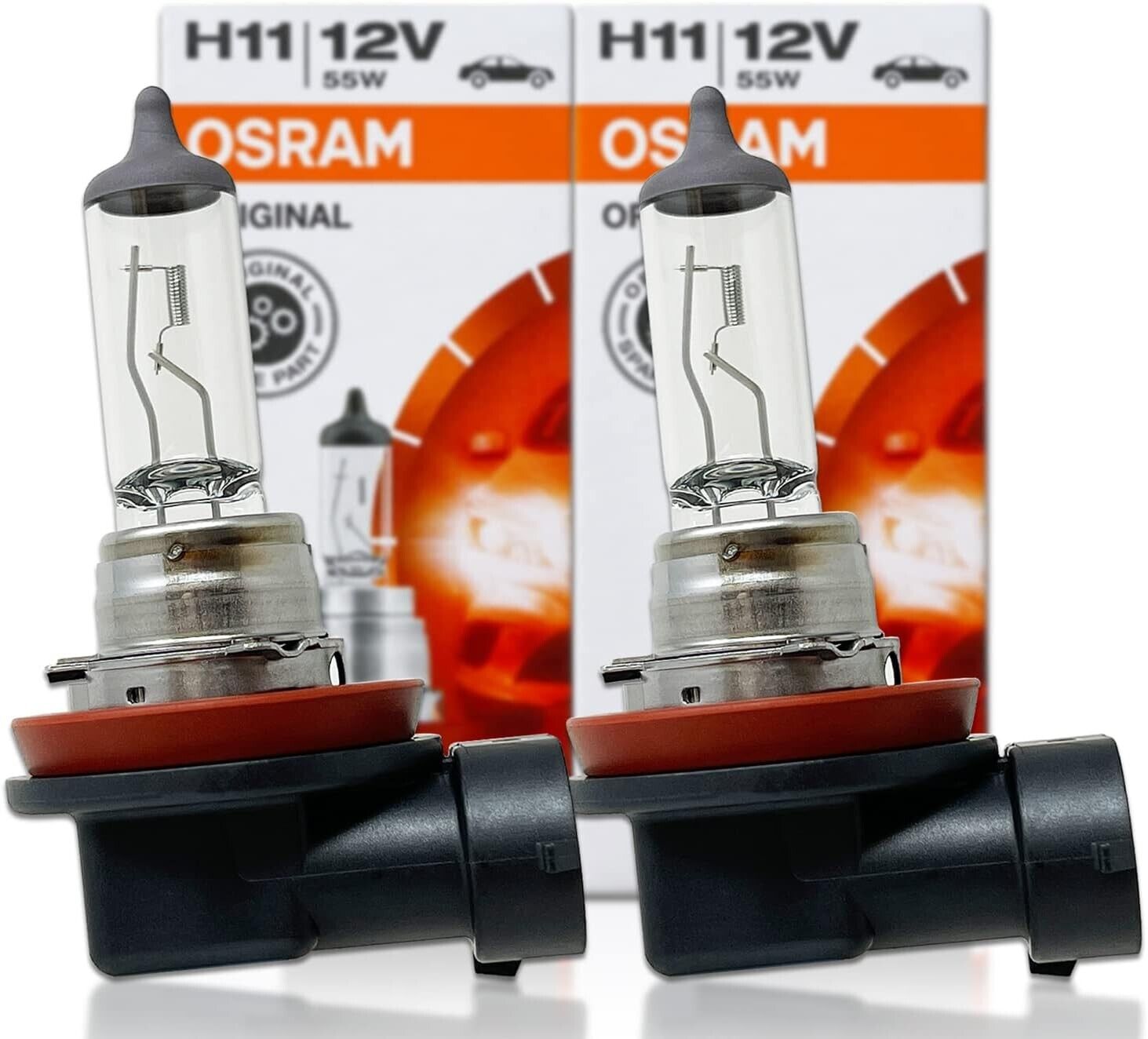 2PC H11 Halogen Light Bulb Osram Sylvania OEM 64211L+ 12V 55W