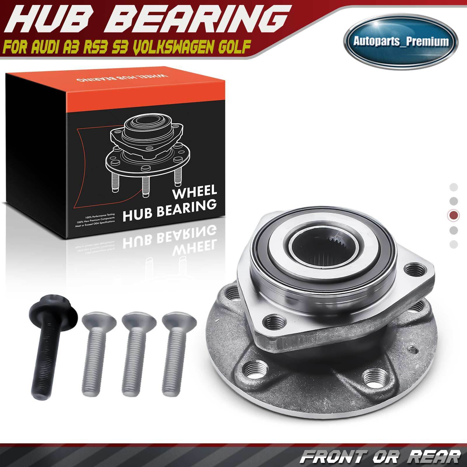 Front or Rear Wheel Bearing Hub Assembly for Audi A3 2015-2020 RS3 S3 Volkswagen