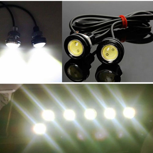 12V 10W LED Round Car Daytime Running Light DRL Head Lamp Eagle Eye White Light