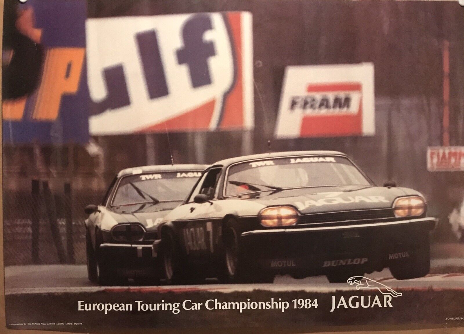 Jaguar TWR XJS 1984 European Touring Championship Race Group A Monza Car Poster