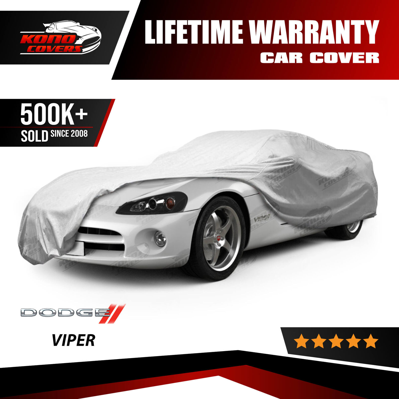 Dodge Viper 4 Layer Car Cover Fitted In Out door Water Proof Rain Snow Sun Dust
