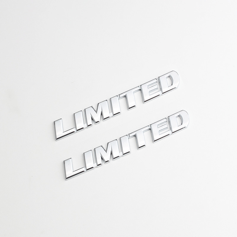 2x Limited Logo Side/Rear/Front Emblem 3D Letters Badge Sticker Chrome