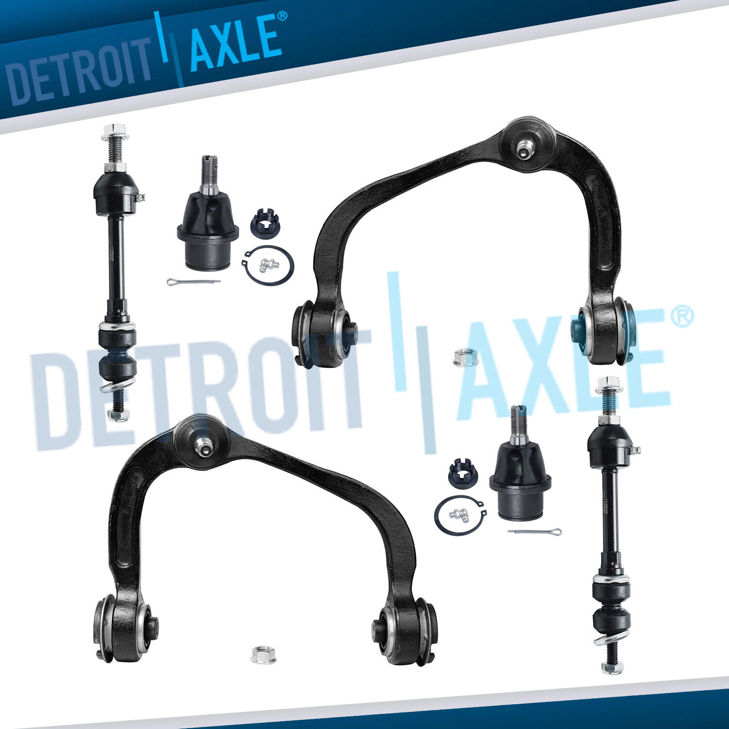 4WD Front Upper Control Arms Ball Joint Sway Bars for Ford F-150 Lincoln Mark LT