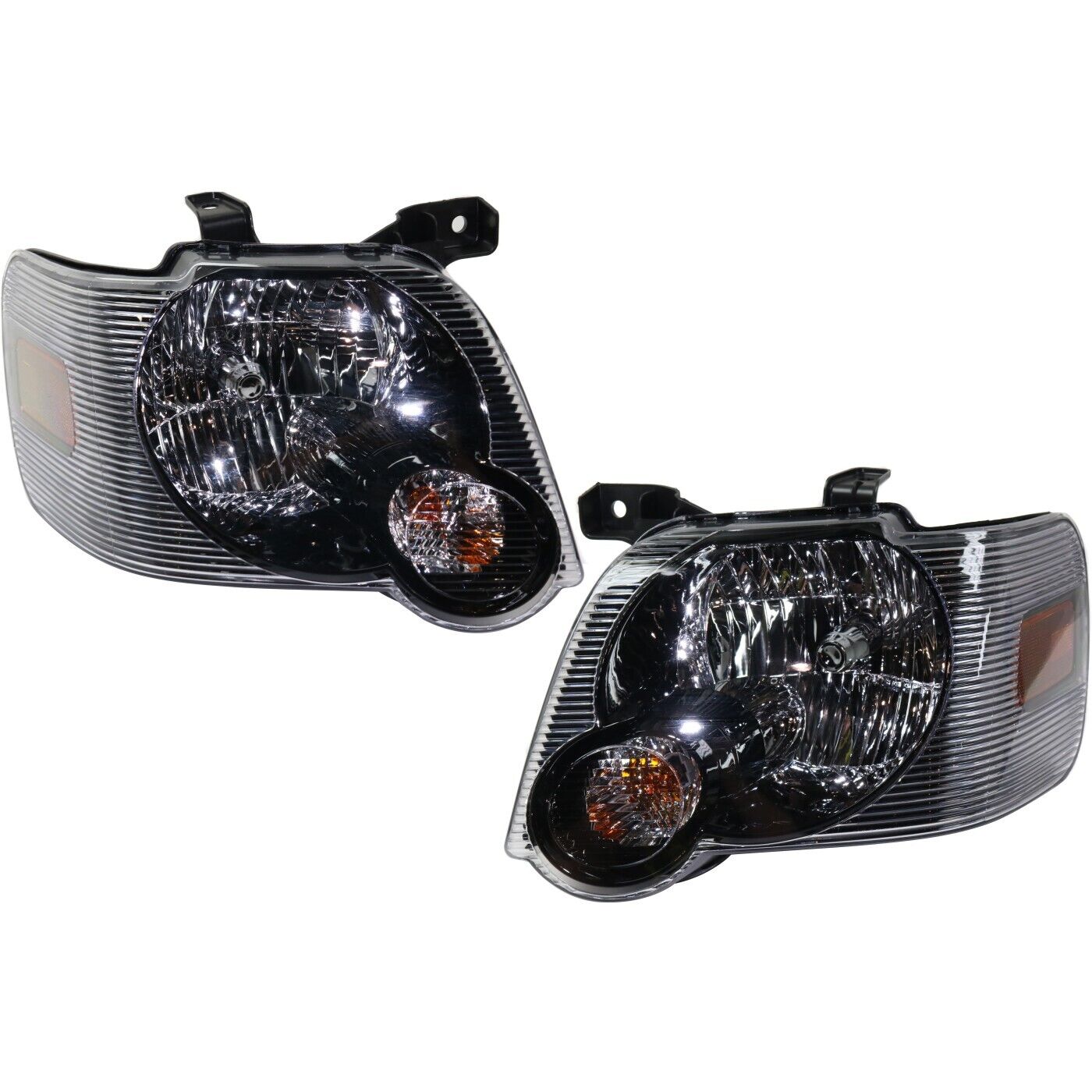 Headlight Set For 2007-2010 Ford Explorer Left and Right With Bulb 2Pc