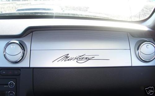 set of 2 - Ford Mustang Script Logo Sticker Decal Classic Accent L dash interior
