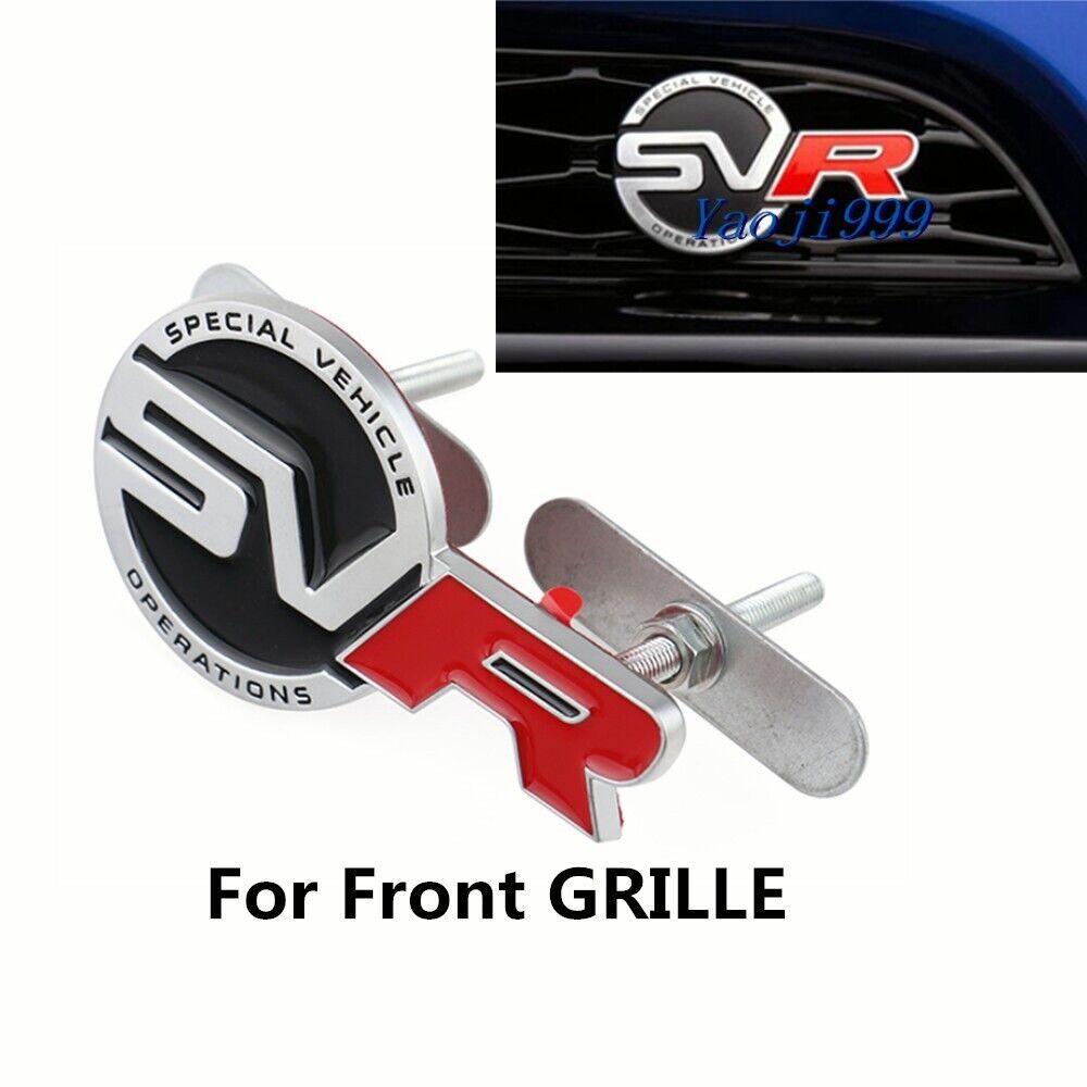 3D SVR Car Front Grill Emblem Badge Stickers Metal Sport Sport Decal