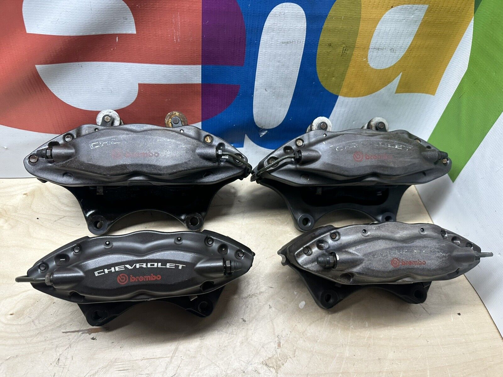 2010-2015 Camaro SS Front & Rear BREMBO Brake Calipers Set (#1) USED GM