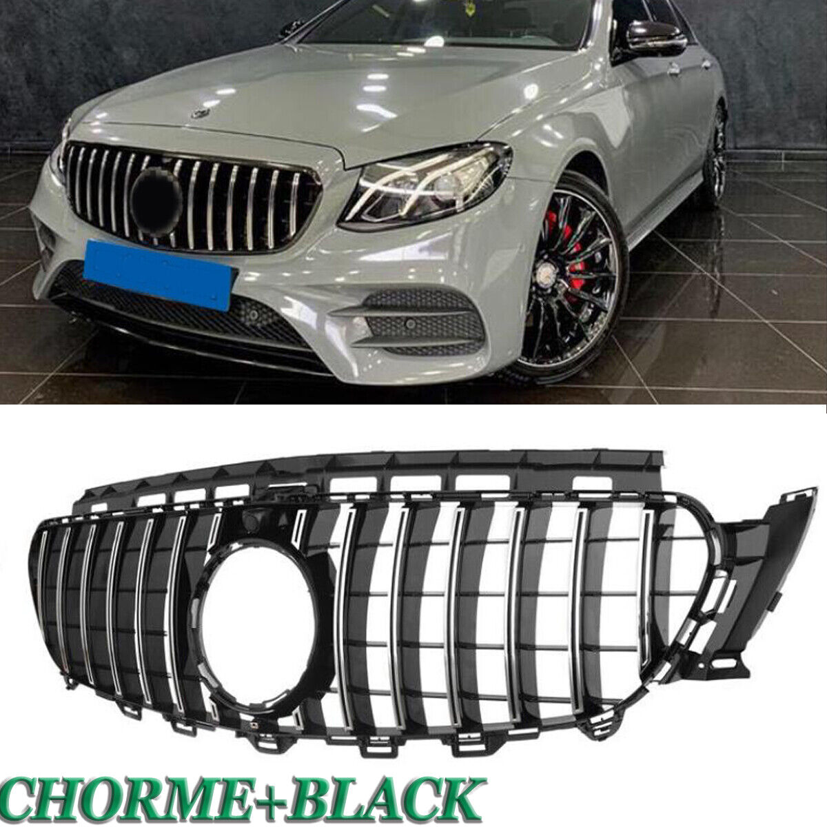 GT R Grill Grille For Mercedes-Benz W213 E350 E400 2016-20 Front Bumper Grille 