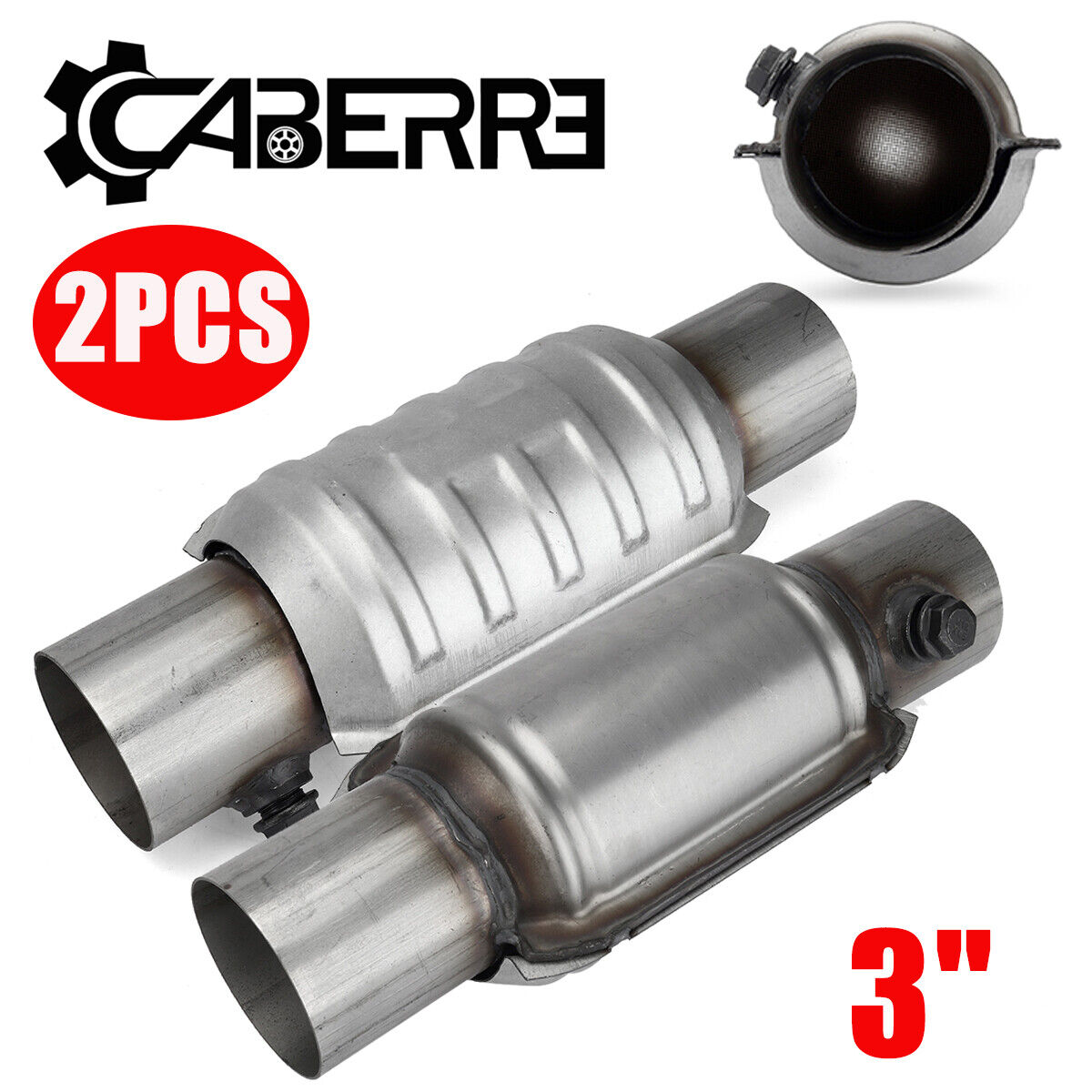 Universal 3 in Inlet/Outlet Catalytic Converter 13\