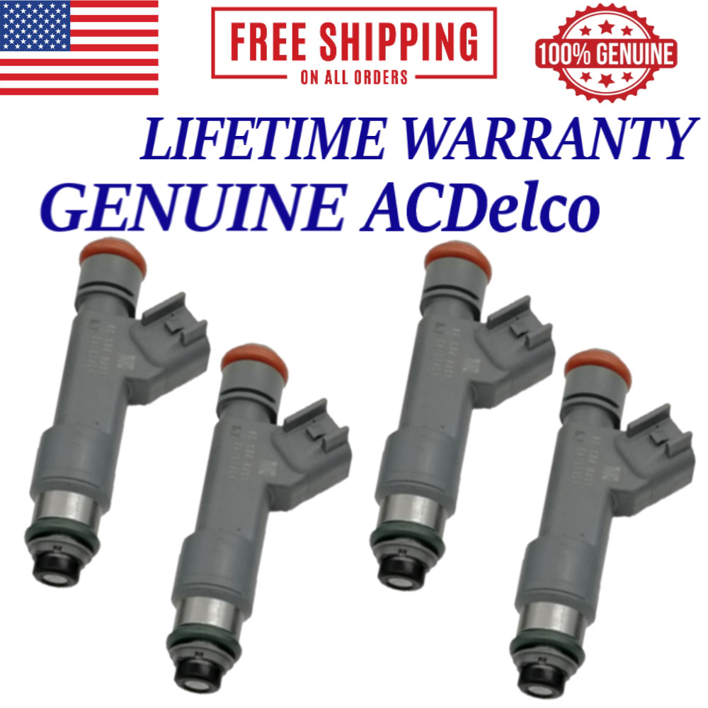 4/Pack OEM ACDelco Fuel Injectors For 2010-2012 Chevrolet Malibu 2.4L I4