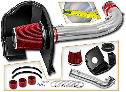 Cold Air Intake Kit + Heat Shield Red For 14-20 Chevrolet GMC Cadillac 5.3L 6.2L